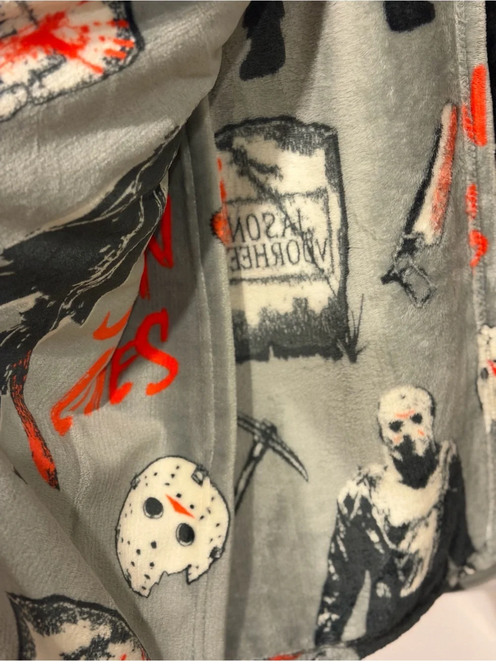 Friday The 13th 🖤 Jason loves Halloween horror film theme Fleece Throw blanket